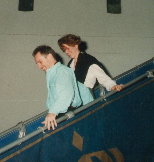 Valeska Paris with husband in May 1998